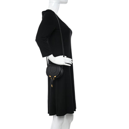 Chloe Calfskin Nano Marcie Saddle Bag Black 2 of 11