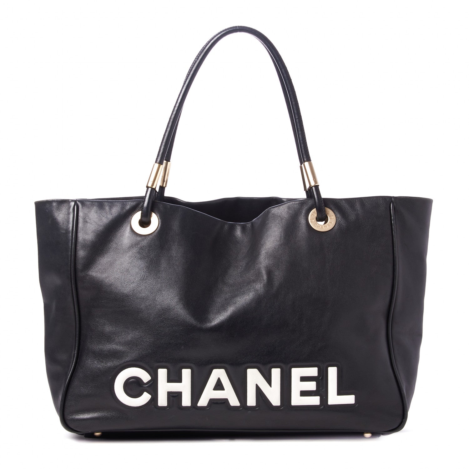 Chanel Lambskin Camellia Tote Black 1 of 10