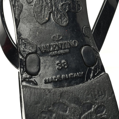 Valentino Garavani PVC Jelly Rockstud Bow Thong Sandals 39 Black 6 of 8