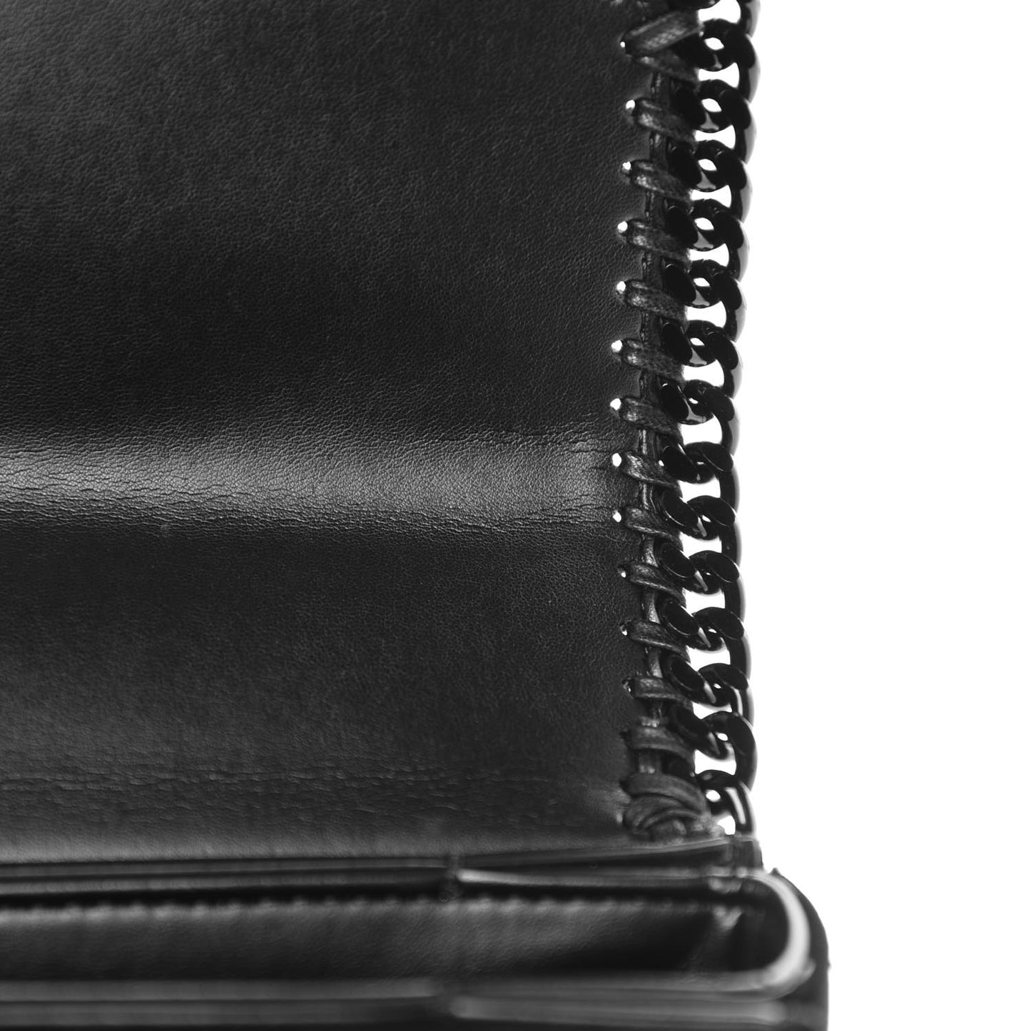 Velvet Effect Medium Falabella Box Shoulder Bag Black
