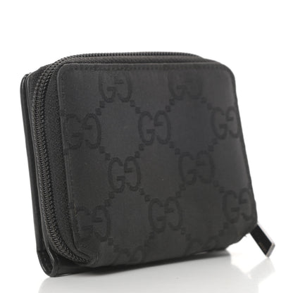 Gucci Monogram Zip Around Coin Wallet Black 3 of 15