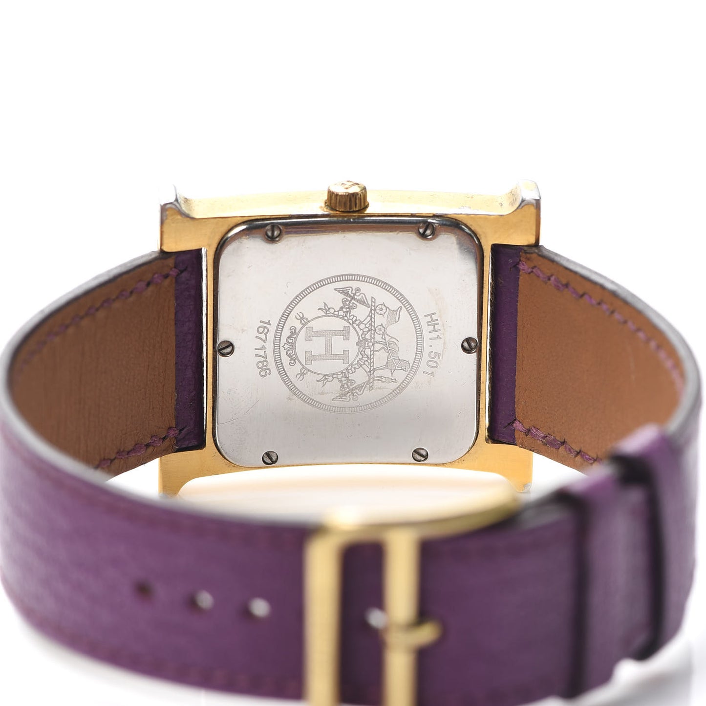 Stainless Steel Chevre Mysore 26mm Heure H Hour Quartz Watch Cyclamen
