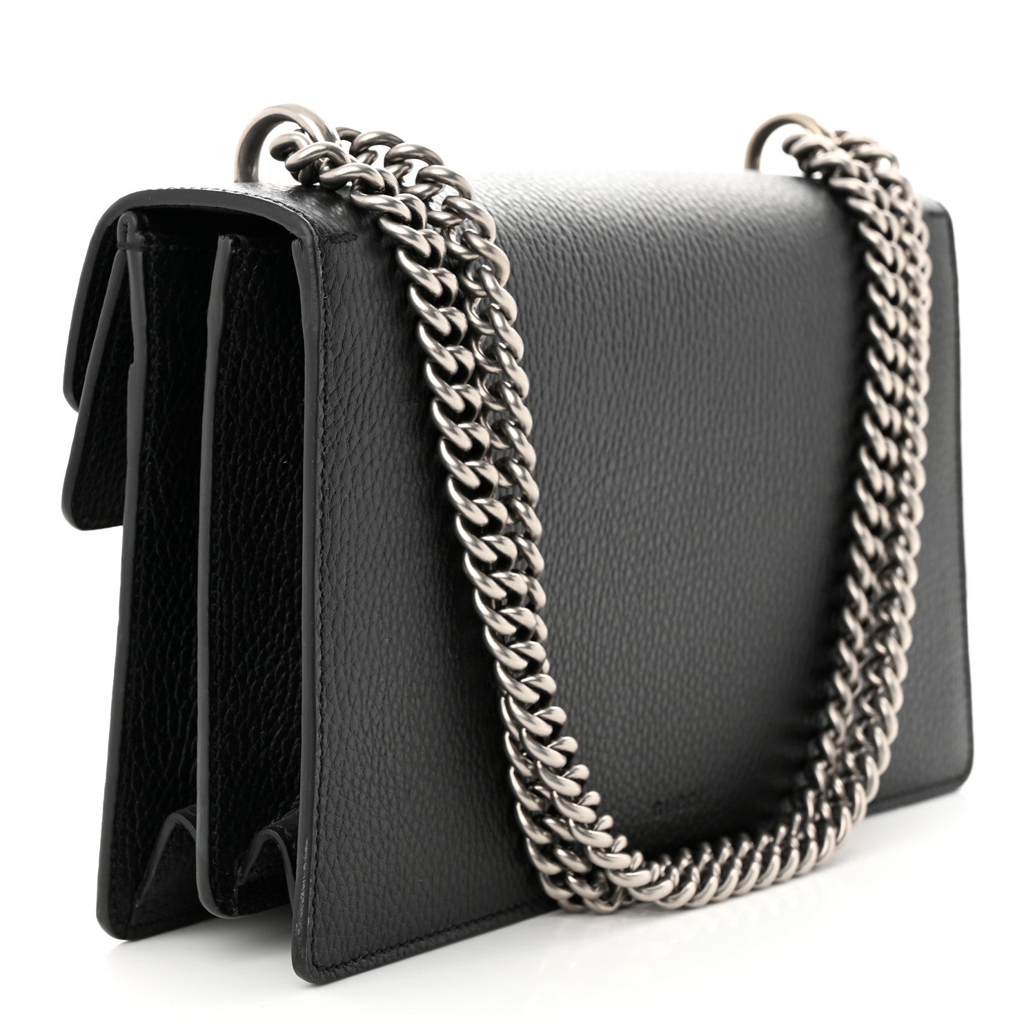 Gucci Pebbled Calfskin Small Dionysus Shoulder Bag Black 3 of 11