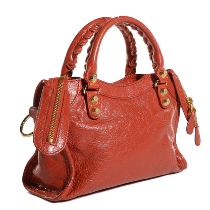Balenciaga Agneau Giant 12 Gold Hardware Mini City Rouge Ambre 3 of 13