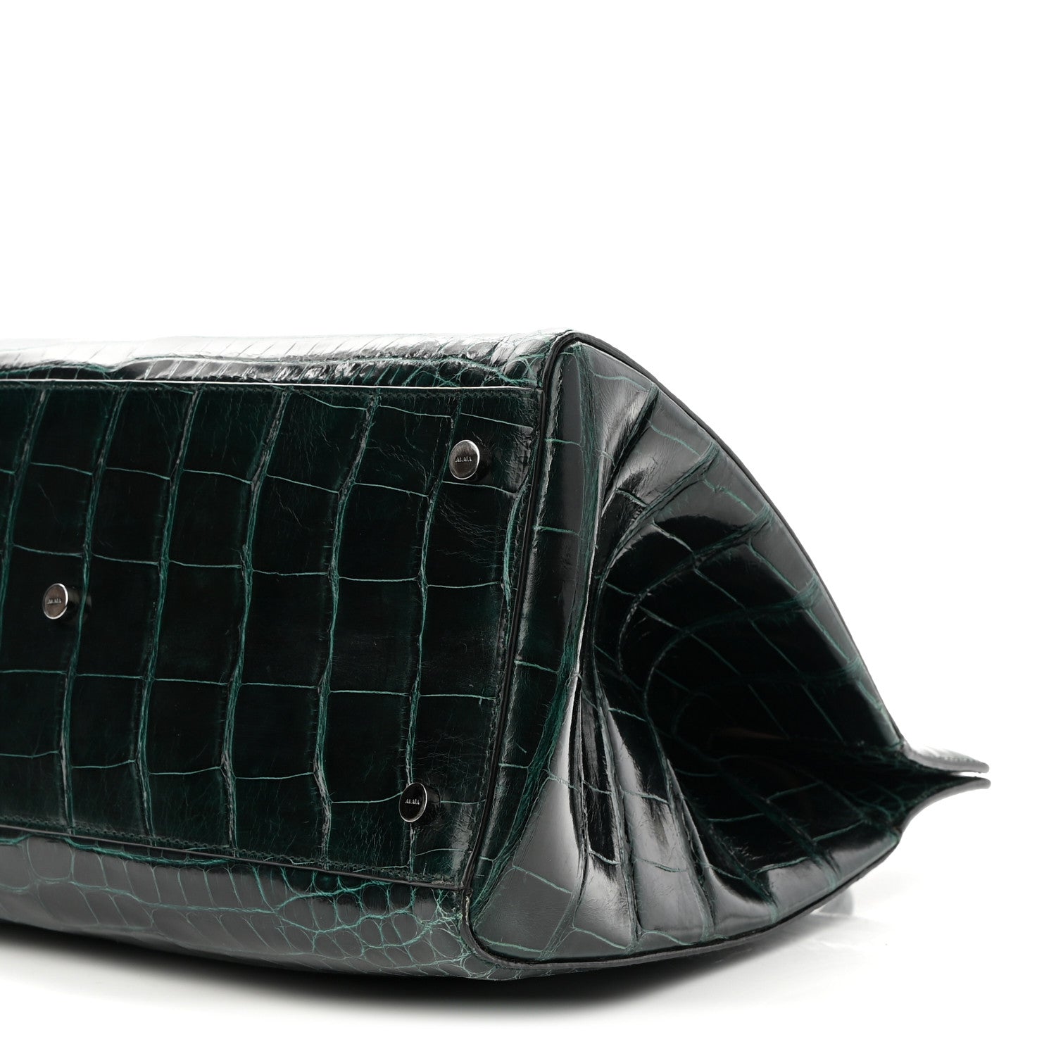 Alaia Crocodile Structure Tote Bag Emerald City 11 of 11