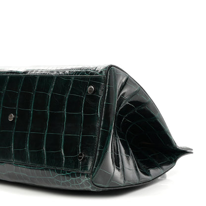 Alaia Crocodile Structure Tote Bag Emerald City 11 of 11