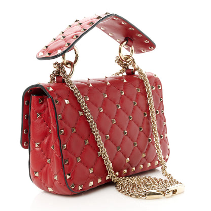 Valentino Garavani Nappa Small Rockstud Spike Shoulder Bag Rosso Valentino 3 of 11