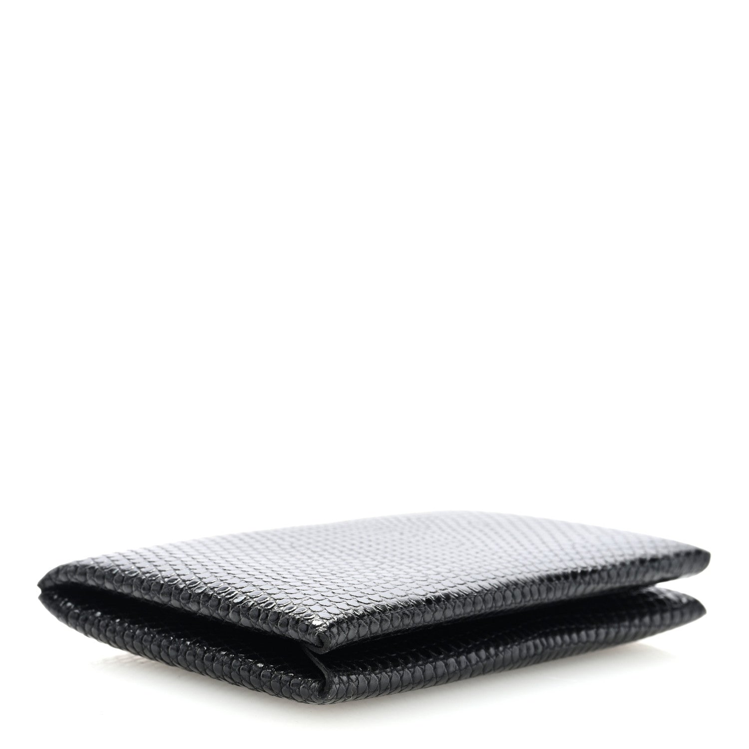 Hermes Lizard Calvi Card Case Black 4 of 6