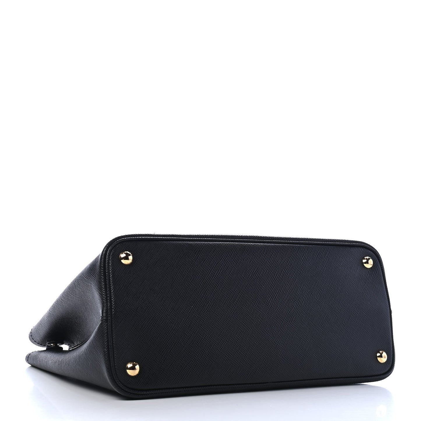 Saffiano Cuir Medium Double Bag Black Fuoco