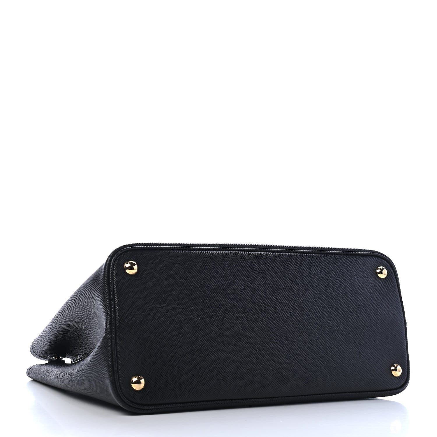 Prada Saffiano Cuir Medium Double Bag Black Fuoco 4 of 9