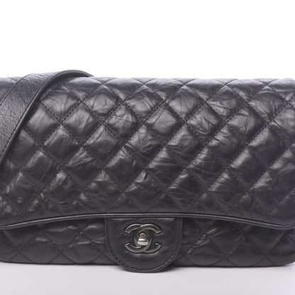 Chanel Crumpled Calfskin Quilted Small Casual Rock Flap Black 10 of 11
