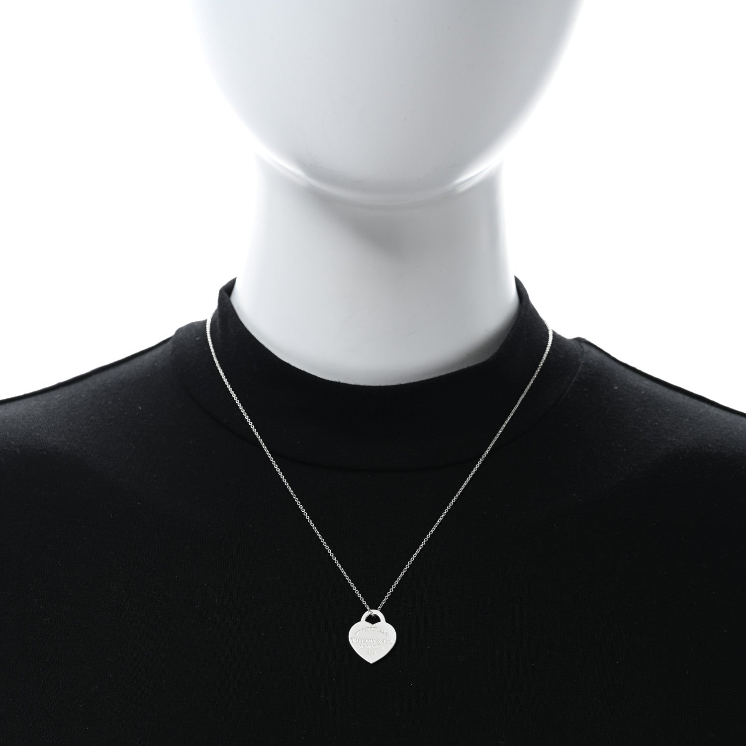 Tiffany Sterling Silver Small Return to Tiffany Heart Pendant Necklace 3 of 4