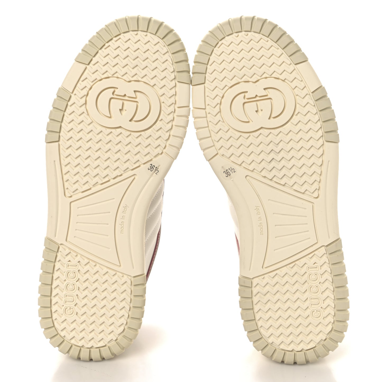 Calfskin Womens Re-Web Sneakers 36.5 White Pink