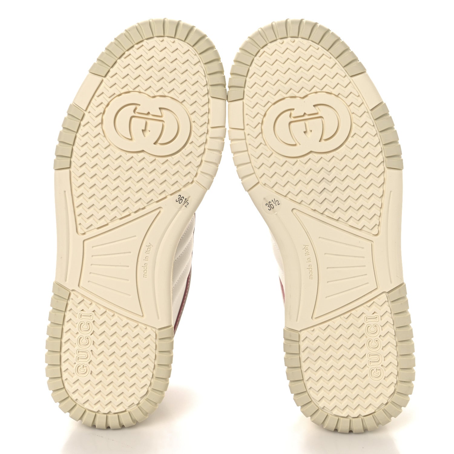 Gucci Calfskin Womens Re-Web Sneakers 36.5 White Pink 6 of 10