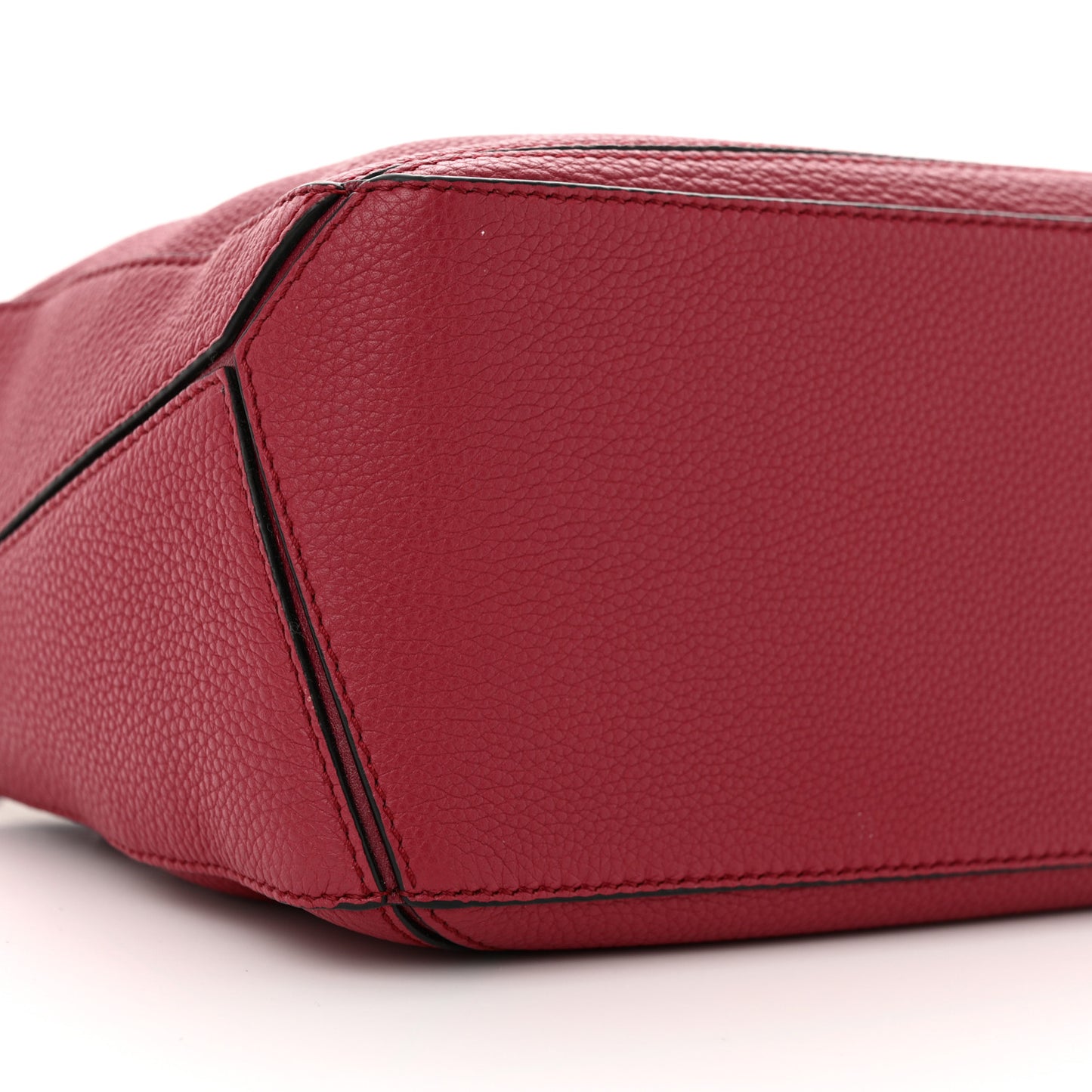 Calfskin Small Puzzle Bag Raspberry