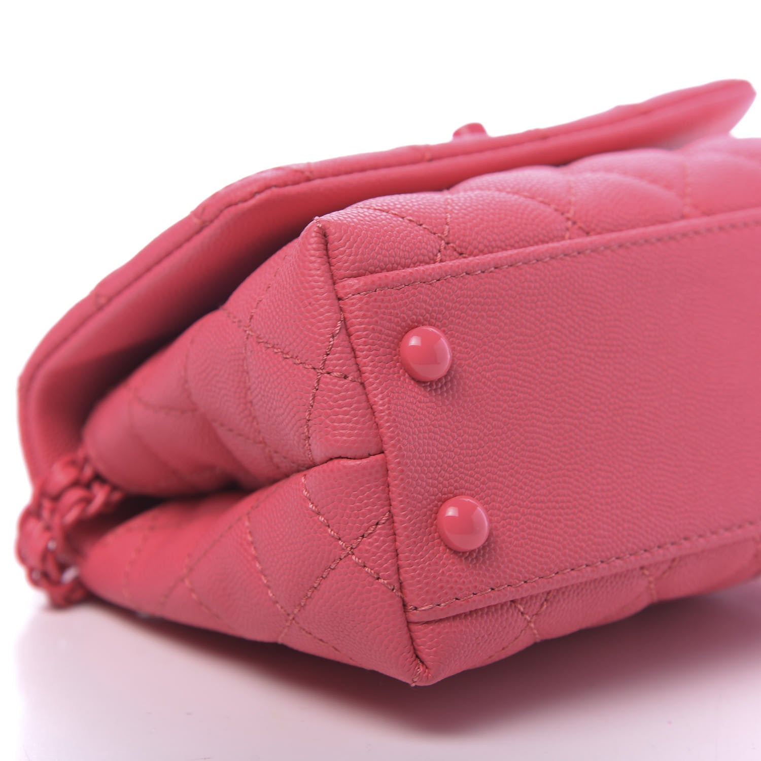 Chanel Caviar Quilted Incognito Extra Mini Coco Handle Flap Pink 8 of 10