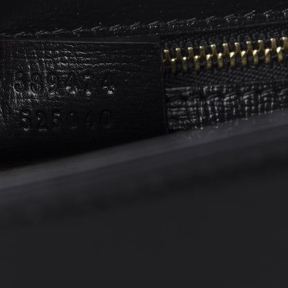 Gucci Textured Calfskin Small Torchon GG Ring Shoulder Bag Black 9 of 9