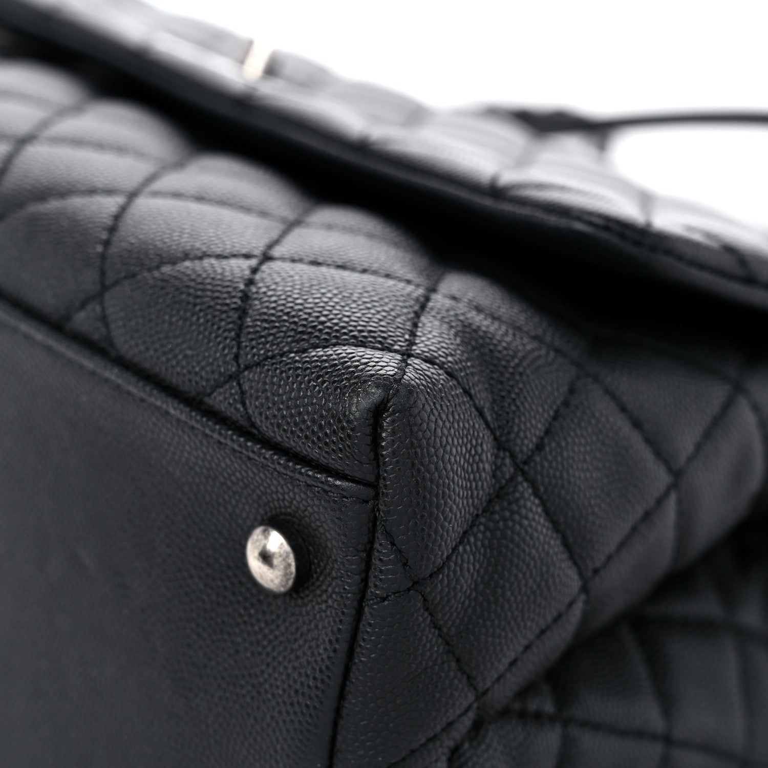 Chanel Caviar Lizard Embossed Quilted Small Coco Handle Flap Black 8 of 15