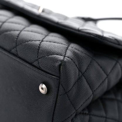 Chanel Caviar Lizard Embossed Quilted Small Coco Handle Flap Black 8 of 15