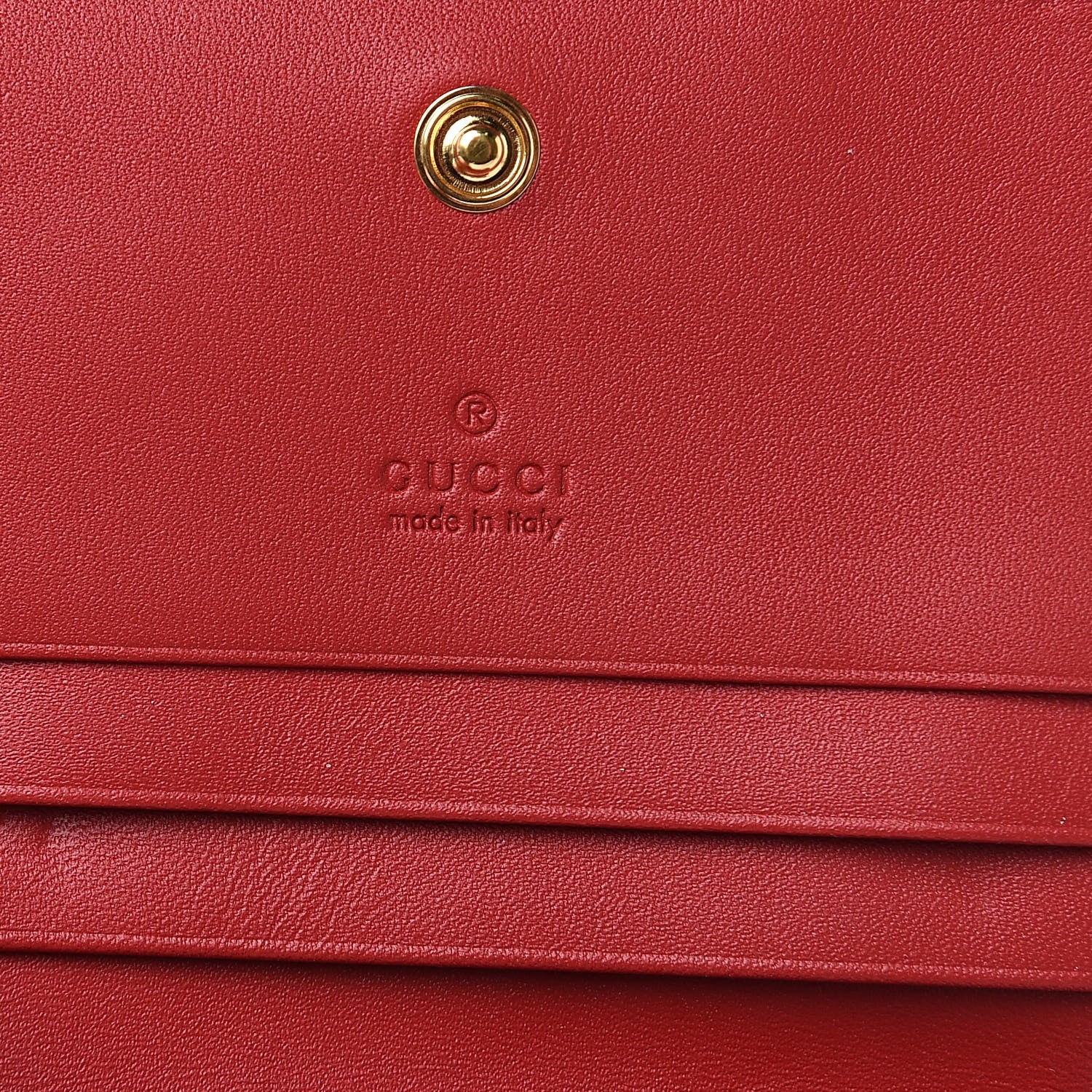 Gucci GG Supreme Monogram Bosco Patch Card Case Wallet Beige Malva Hibiscus Red 6 of 8