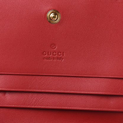 Gucci GG Supreme Monogram Bosco Patch Card Case Wallet Beige Malva Hibiscus Red 6 of 8