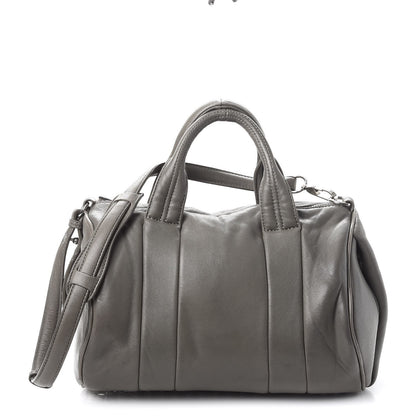 Alexander Wang Lambskin Rocco Gray Silver Clear Hardware 1 of 15