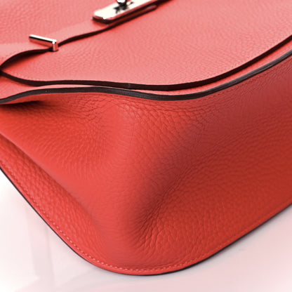 Hermes Taurillon Clemence Jypsiere 28 Rouge Pivoine 9 of 10