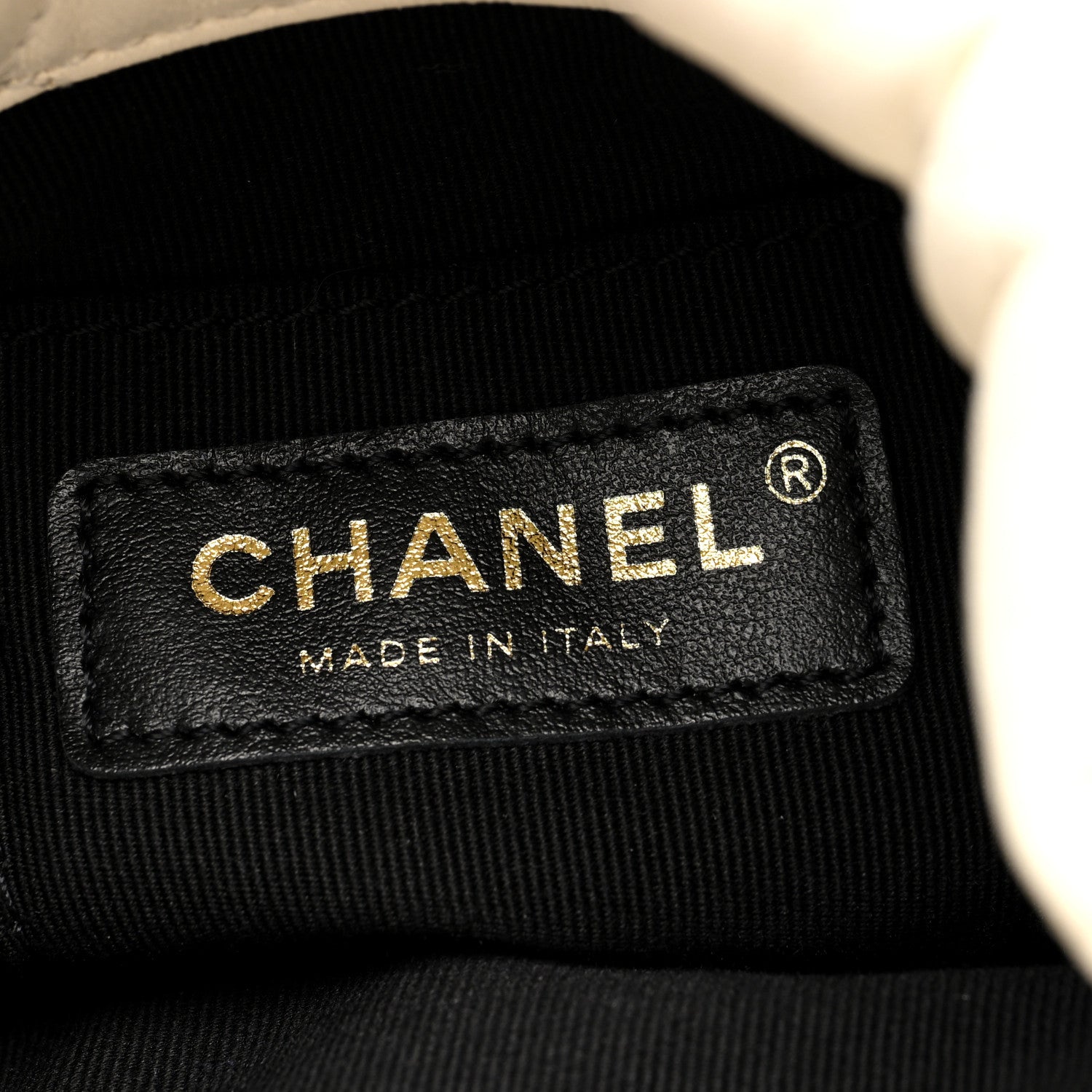 Chanel Lambskin Quilted Pearl Crown Drawstring Bag White 6 of 10