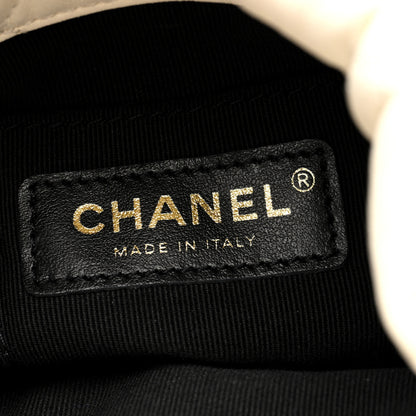 Chanel Lambskin Quilted Pearl Crown Drawstring Bag White 6 of 10