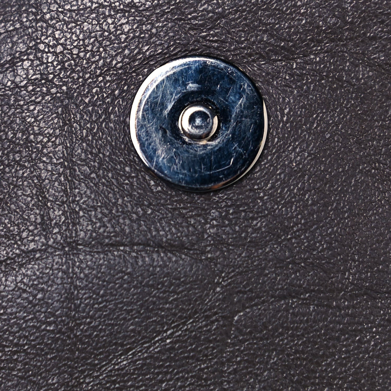 Saint Laurent Calfskin Crocodile Embossed Medium West Hollywood Monogram Fold-Over Grey 14 of 17