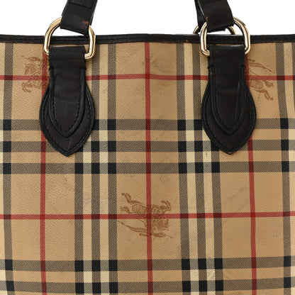 Burberry Haymarket Check Small Onslow Tote Chocolate 8 of 14