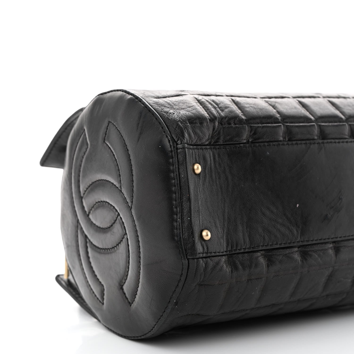 Chanel Lambskin Quilted Chocolate Bar Shoulder Bag Black 9 of 16
