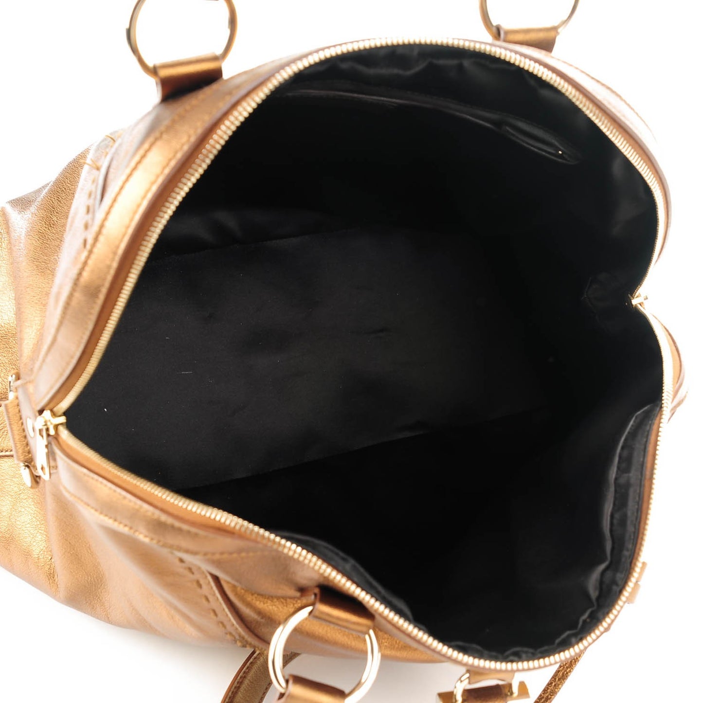Metallic Calfskin Oversized Muse Dark Bronze