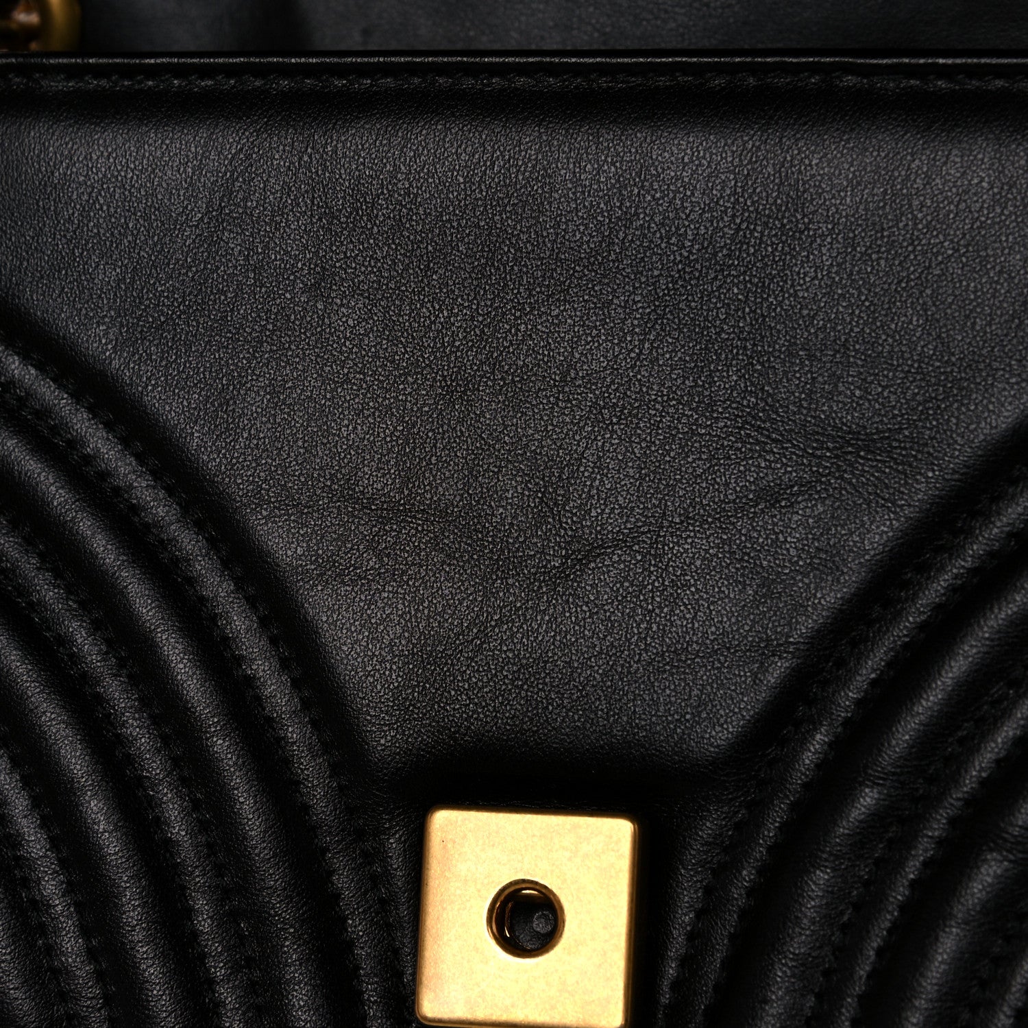 Gucci Calfskin Matelasse Small GG Marmont Shoulder Bag Black 11 of 11