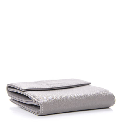 Chanel Caviar Timeless CC Compact French Wallet Light Grey 4 of 7