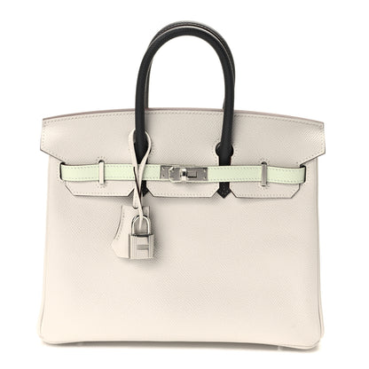Hermes Epsom Tri-Color Birkin 25 Gris Pale Vert Fizz Graphite 1 of 11