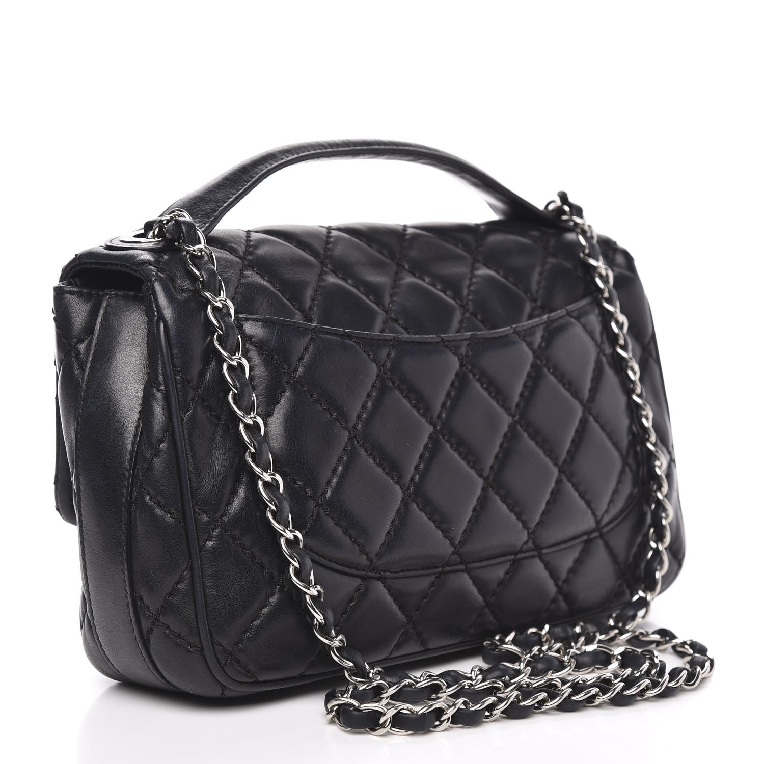Chanel Lambskin Quilted Medium Easy Carry Flap Black 3 of 14