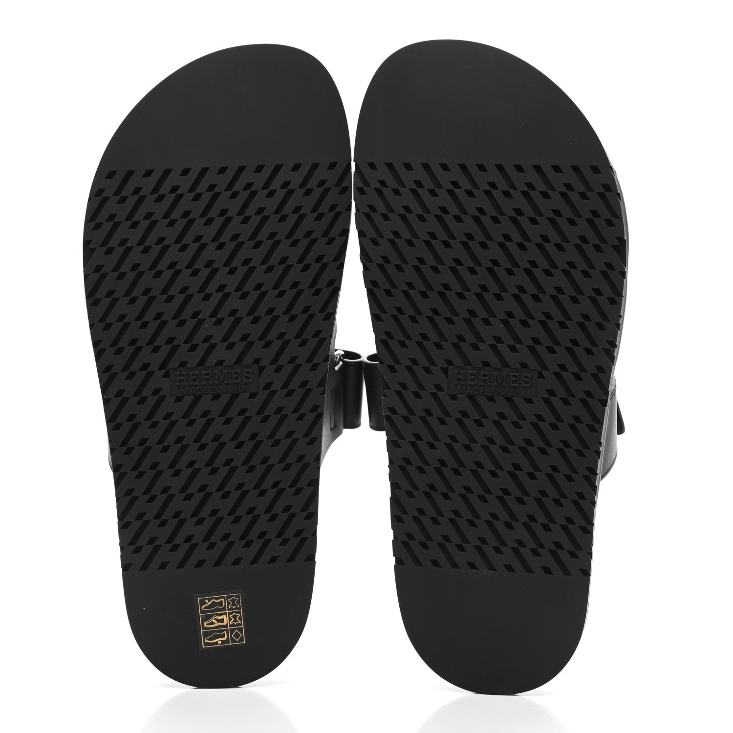 Hermes Calfskin Womens Chypre Sandals 40.5 Black 5 of 8