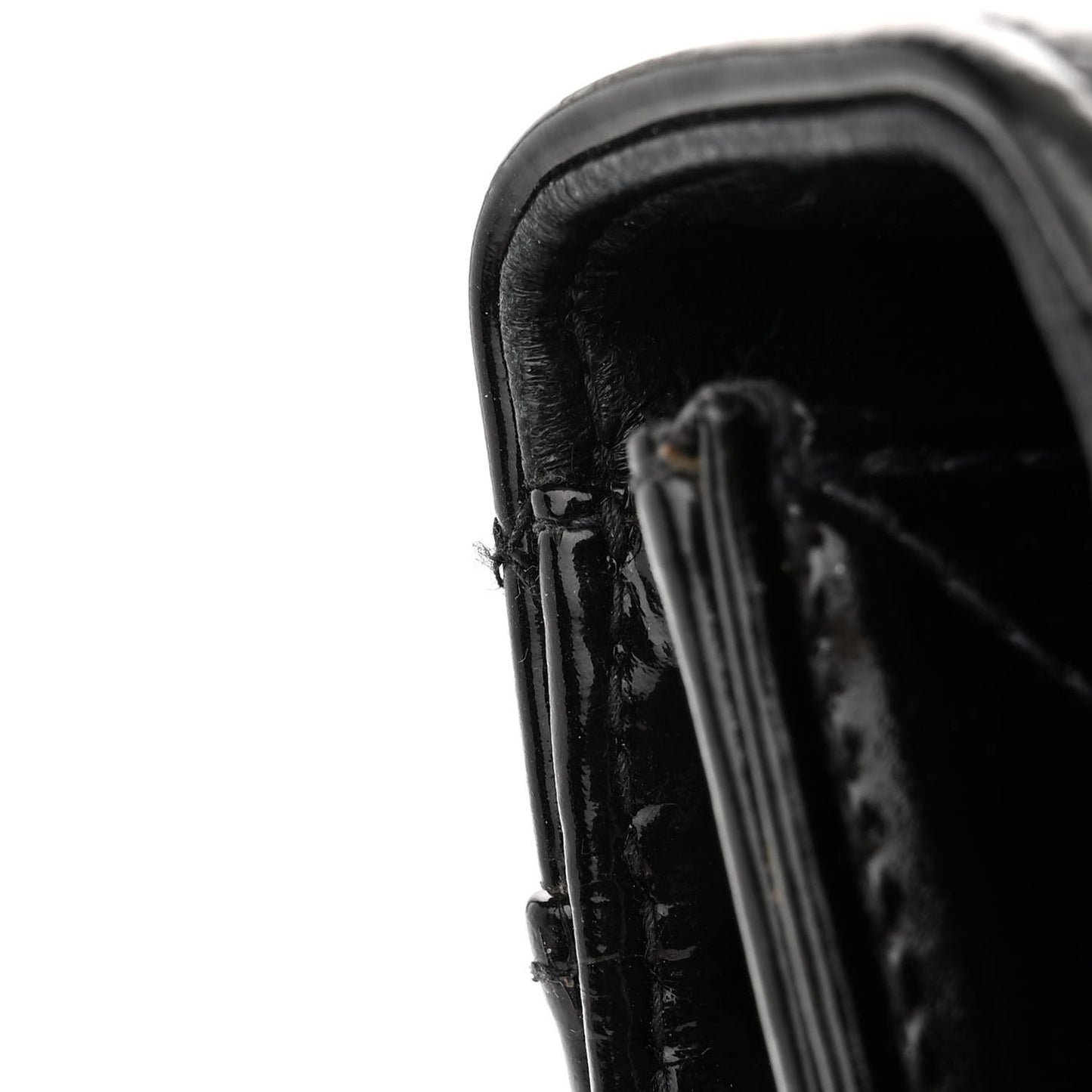 Patent Quilted Briefcase Laptop Bag Black