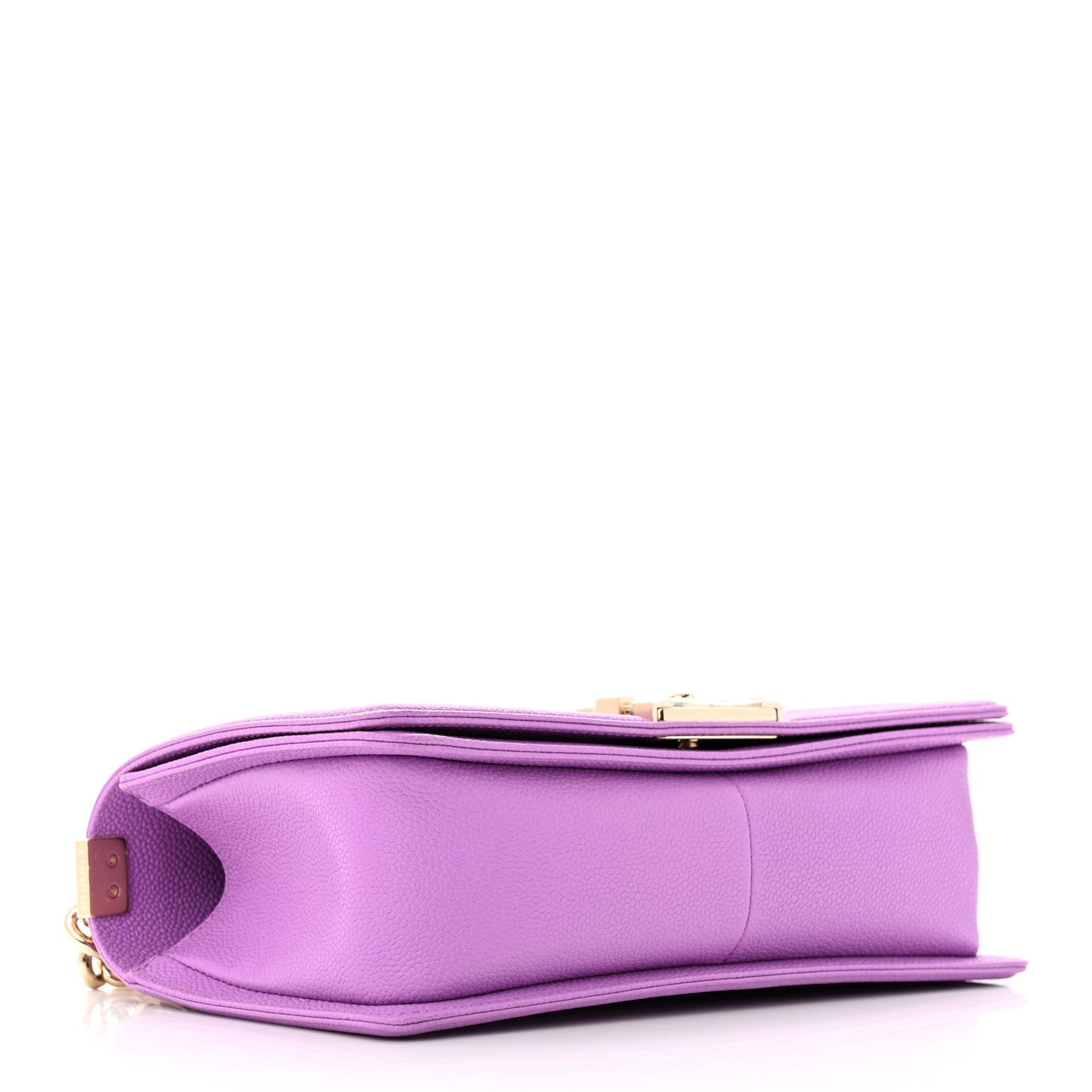 Caviar Quilted Medium Boy Flap Purple