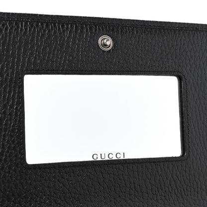 Gucci Dollar Calfskin Enamel Monochrome Mini GG Marmont Chain Wallet Black 8 of 11