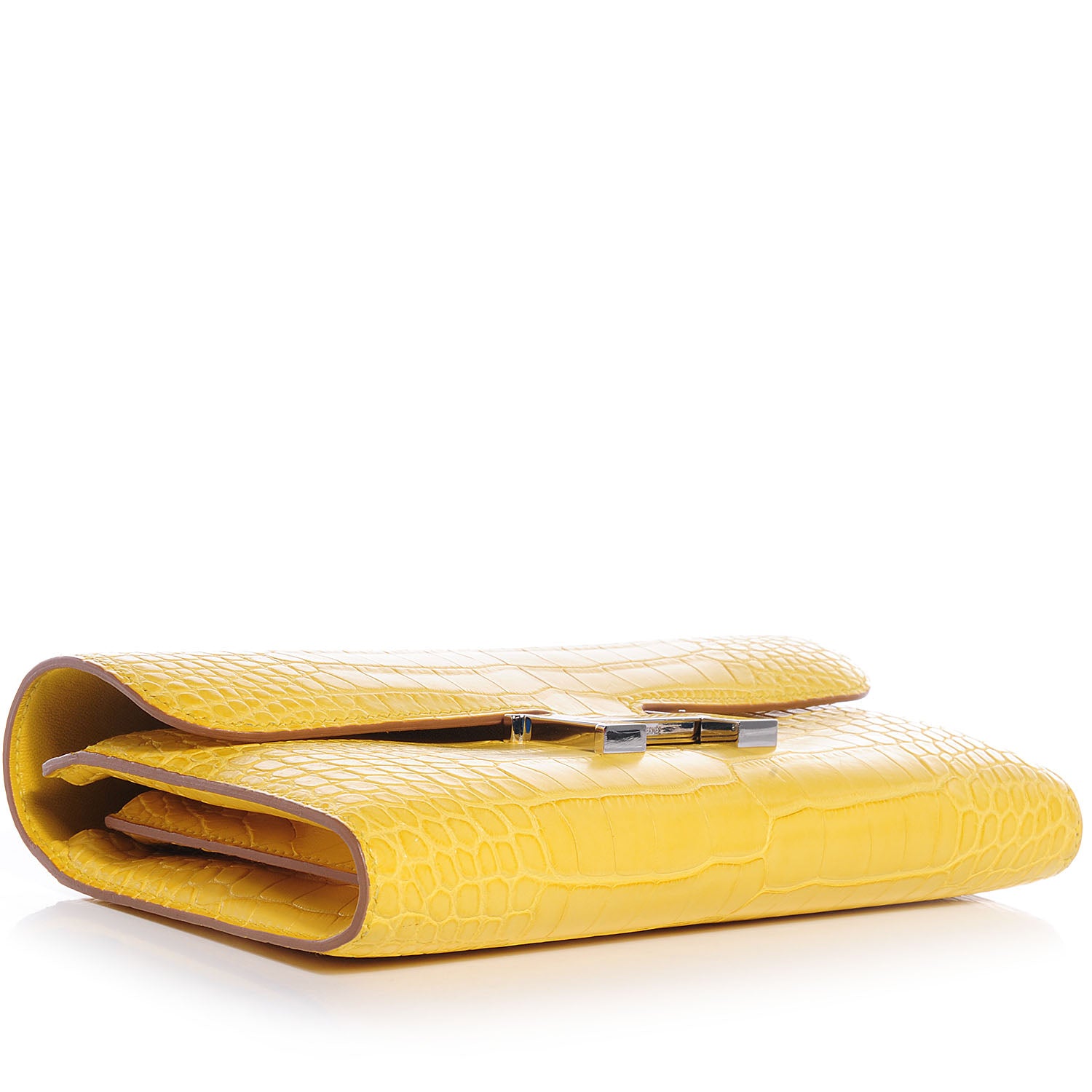 Hermes Matte Alligator Constance Wallet Mimosa 3 of 8