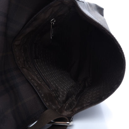 Burberry Smoked Haymarket Check Crossbody Messenger Bag Chocolate 5 of 10