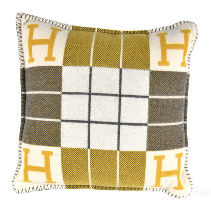 Hermes Wool Cashmere Avalon III Pillow PM Gris Soleil 1 of 3