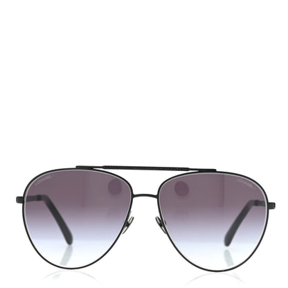 Chanel Metal Aviator Sunglasses 4279-B Black 3 of 8