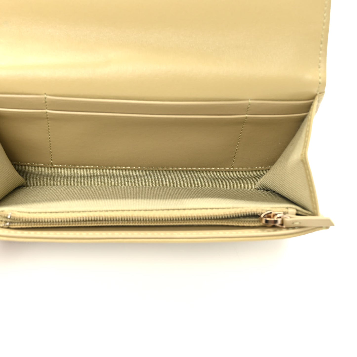 Lambskin Quilted Chanel 19 Flap Wallet Light Green