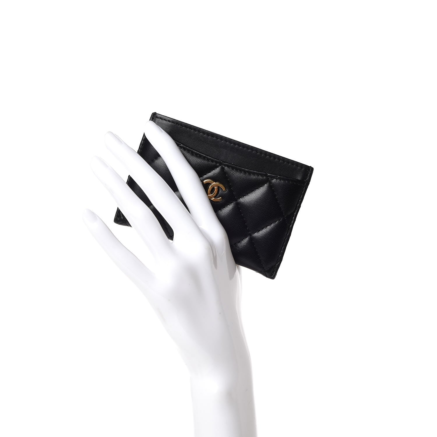 Chanel Lambskin Quilted Card Holder Black 2 of 9