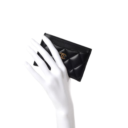 Chanel Lambskin Quilted Card Holder Black 2 of 9