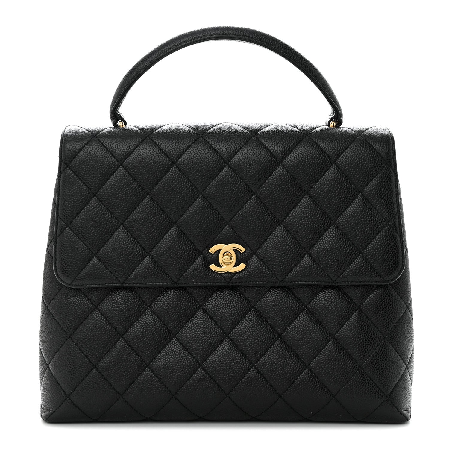 Chanel Caviar Quilted Jumbo Kelly Flap Black 1 of 16