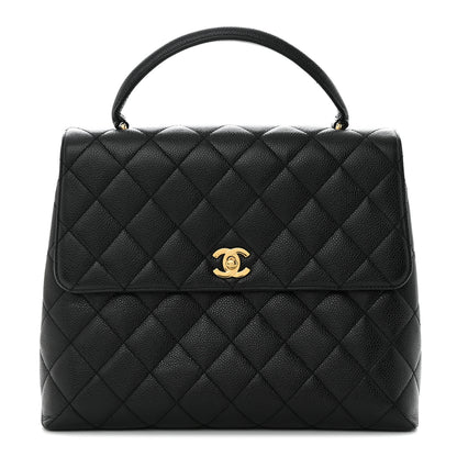 Chanel Caviar Quilted Jumbo Kelly Flap Black 1 of 16